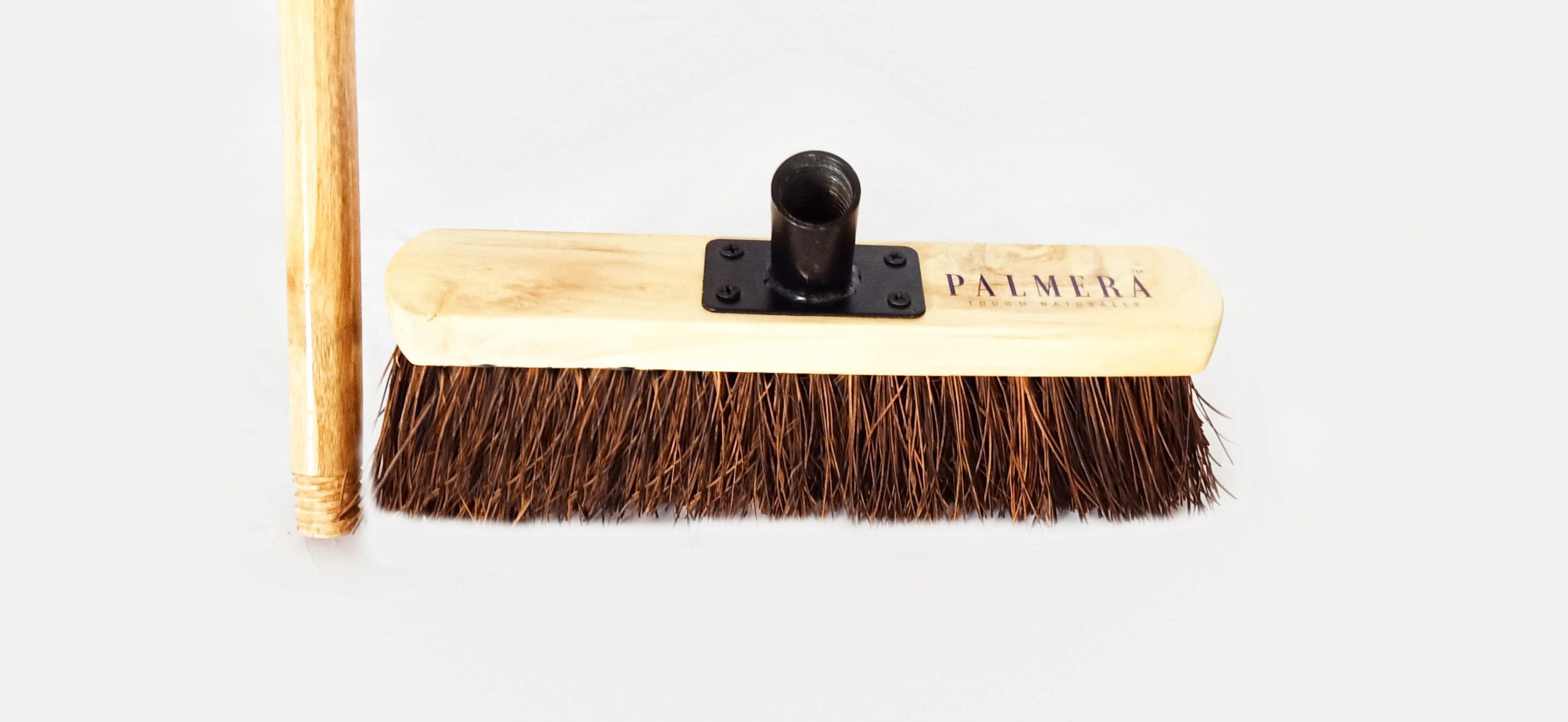 Sweep Wooden Soft Coco Bristle Brush 12" & 10" "Head Only" Indoor/Outdoor Broom 